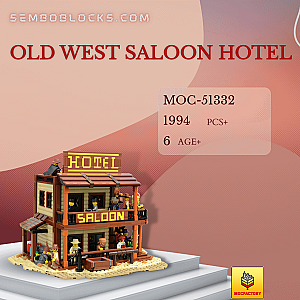 MOC Factory 51332 Modular Building Old West Saloon Hotel