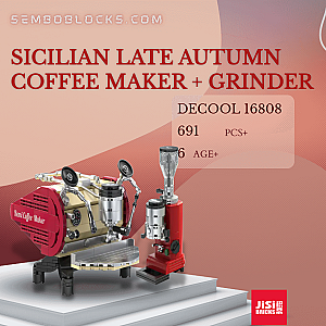 DECOOL / JiSi 16808 Creator Expert Sicilian Late Autumn Coffee Maker + Grinder