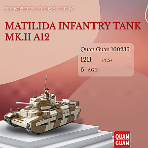 QUANGUAN 100236 Military Matilida Infantry Tank MK.II A12