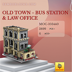 MOC Factory 103440 Modular Building Old Town - Bus Station &amp; Law Office