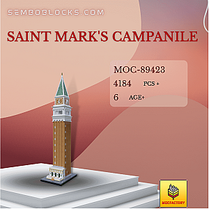 MOC Factory 89423 Modular Building Saint Mark's Campanile