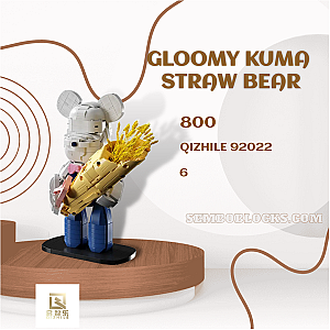 QIZHILE 92022 Creator Expert Gloomy KUMA Straw Bear