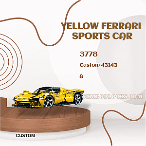 Custom 43143 Technician Yellow Ferrari Sports Car