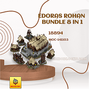 MOC Factory 141103 Movies and Games Edoras Rohan Bundle 8 in 1