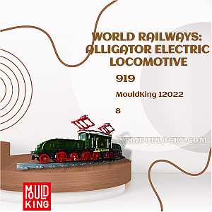 MOULD KING 12022 Technician World Railways: Alligator Electric Locomotive