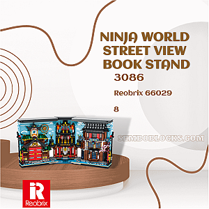 REOBRIX 66029 Creator Expert Ninja World Street View Book Stand