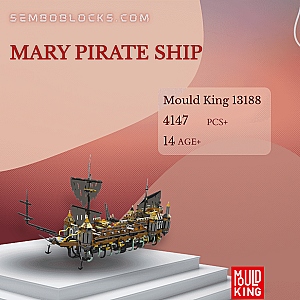 MOULD KING 13188 Movies and Games Mary Pirate Ship