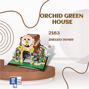 ZHEGAO 00419 Creator Expert Orchid Green House