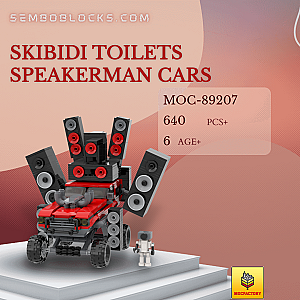 MOC Factory 89207 Movies and Games Skibidi Toilets Speakerman Cars