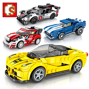 SEMBO 607009-607012 Mini Racing Cars Technical Car