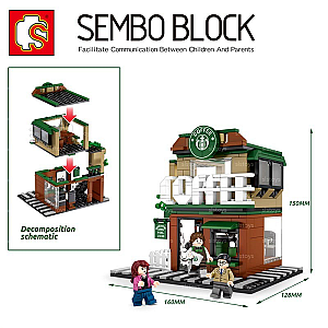 SEMBO 601019 Coffee Shop Street Scene