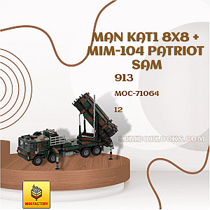 MOC Factory 71064 Military MAN KAT1 8x8 + MIM-104 PATRIOT SAM