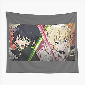 Owari no Seraph Yuichiro and Mikaela Hyakuya Spread Tapestry