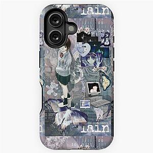 Serial Experiments Lain Cybercore Aesthetic Collage iPhone Tough Case