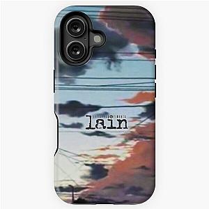 Serial Experiments Lain Scenic Sky Telephone Pole Wires Design iPhone Tough Case