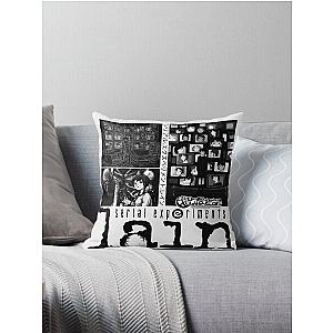 Black and White Serial Experiments Lain Throw Pillow