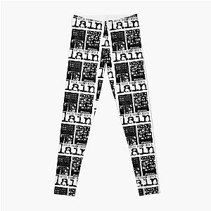 Black and White Serial Experiments Lain Leggings