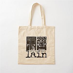 Black and White Serial Experiments Lain Cotton Tote Bag