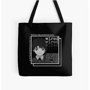 Serial Experiments Lain Stamp All Over Print Tote Bag