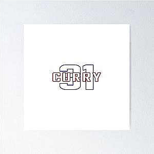 Seth Curry name and number combo poster