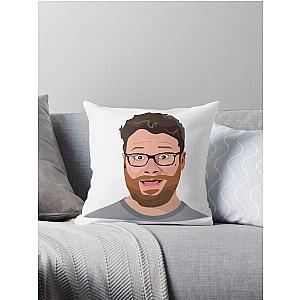 Seth Rogen Illustrated Throw Pillow