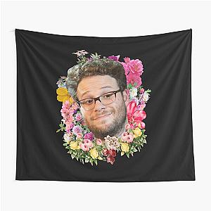 Funny Gift Seth Rogen Floral Retro Wave Tapestry