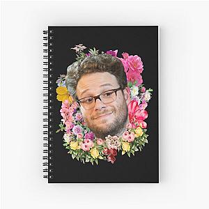 Funny Gift Seth Rogen Floral Retro Wave Spiral Notebook