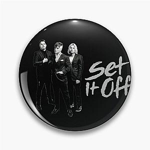 Set it off band black and white group photo Pin