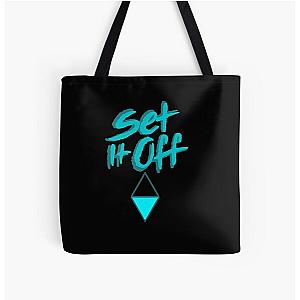 Set it off band BLACK and BLUE All Over Print Tote Bag