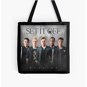 SET IT OFF DUALITY FIVE TRIANGEL All Over Print Tote Bag