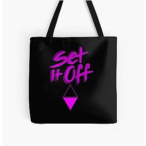 Set it off band BLACK and PINK All Over Print Tote Bag