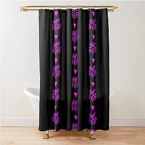 Set it off band BLACK and PINK Shower Curtain