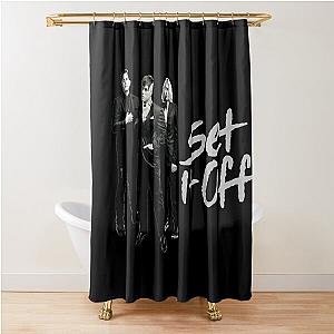 Set it off band black and white group photo Shower Curtain