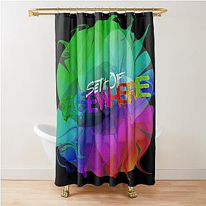 Set it Off Elsewhere Album Rainbow melt Shower Curtain