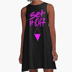 Set it off band BLACK and PINK A-Line Dress