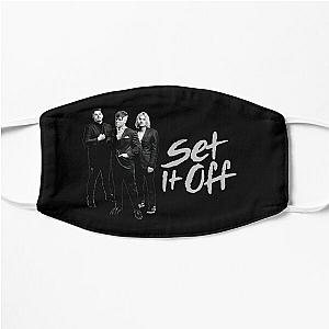 Set it off band black and white group photo Flat Mask