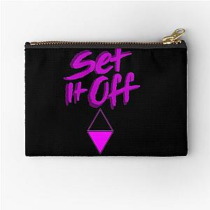 Set it off band BLACK and PINK Zipper Pouch