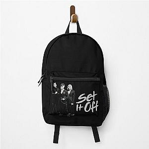 Set it off band black and white group photo Backpack