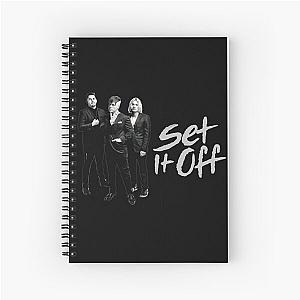 Set it off band black and white group photo Spiral Notebook