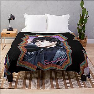 Jeon Wonwoo Seventeen Wonwoo Korean Kpop Retro Color Oil Paint Design Throw Blanket