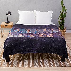 Seventeen with space background Throw Blanket