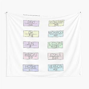 Seventeen Name Stickers Tapestry