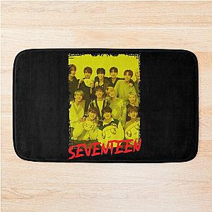 Seventeen Kpop Group Members Yellow Korean Kpop RGB Color Design Bath Mat