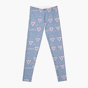 SEVENTEEN Signatures and Logos Pattern (Serenity) Leggings