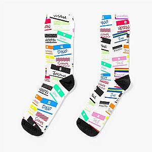 Seventeen name tag Socks