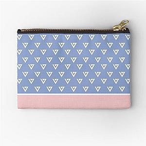 Seventeen logo - Rose quartz & Serenity Zipper Pouch