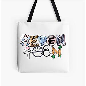 Seventeen inspired letter doodles All Over Print Tote Bag