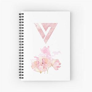 Floral Watercolor Seventeen Logo (Kpop) Spiral Notebook