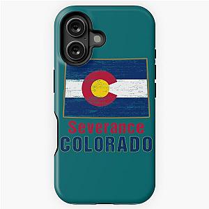 Severance Colorado State Distressed Flag Outline   iPhone Tough Case