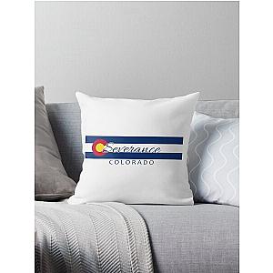 Severance Colorado flag stripe    Throw Pillow